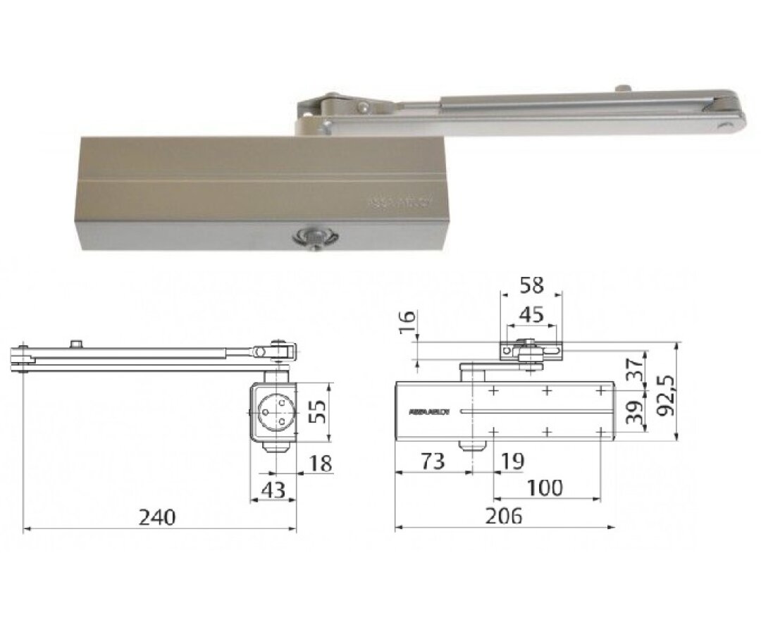 Samozamykacz Assa Abloy DC140 z ramieniem- fot-