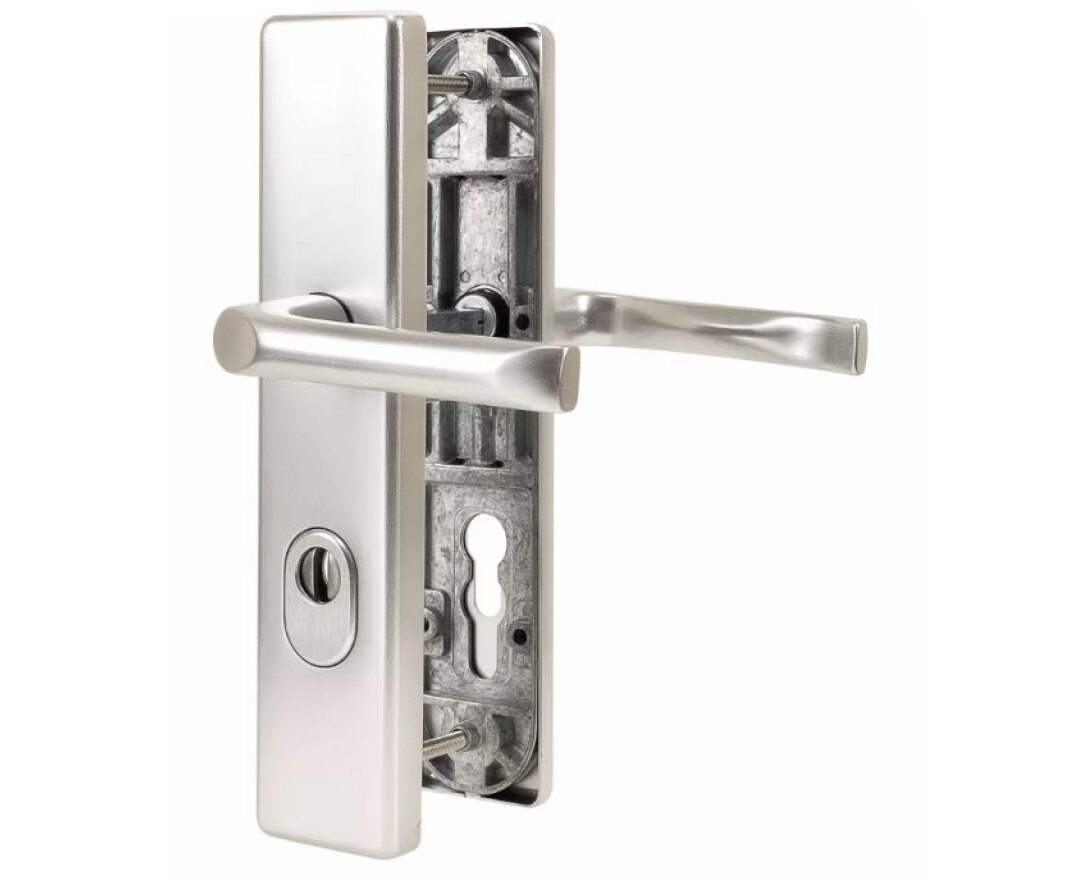 KLAMKA JUNO 72WB Z ZABEZPIECZENIEM (ZA) (F1) [GD 85-95mm]- fot-