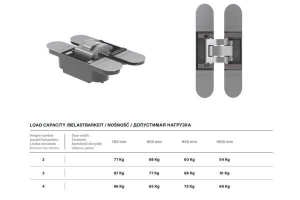 ZAWIAS CEMOM ESTETIC ALU 60/A M polsoft Chrom satyna