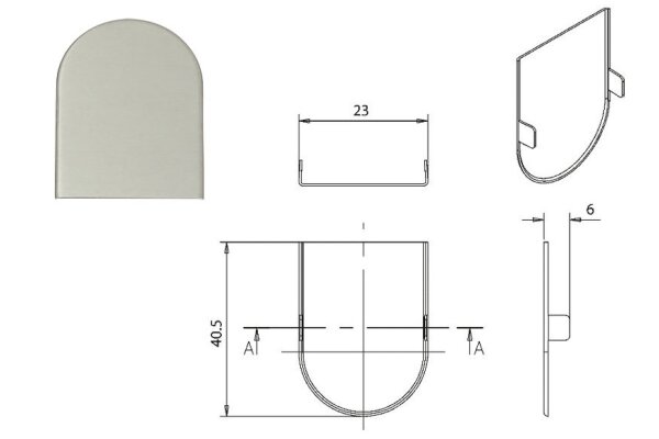 Nakładka zawiasu INVISACTA 300 OTLAV Nikiel matowy