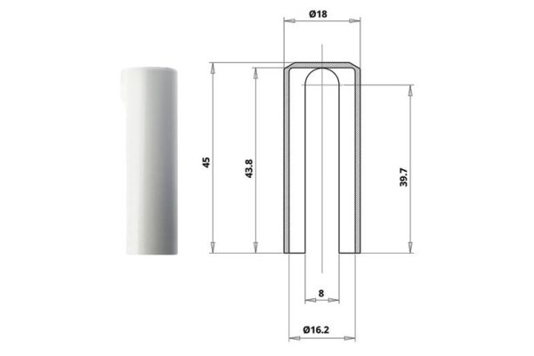 Osłonka zawiasu @ 16 mm  OTLAV Biały