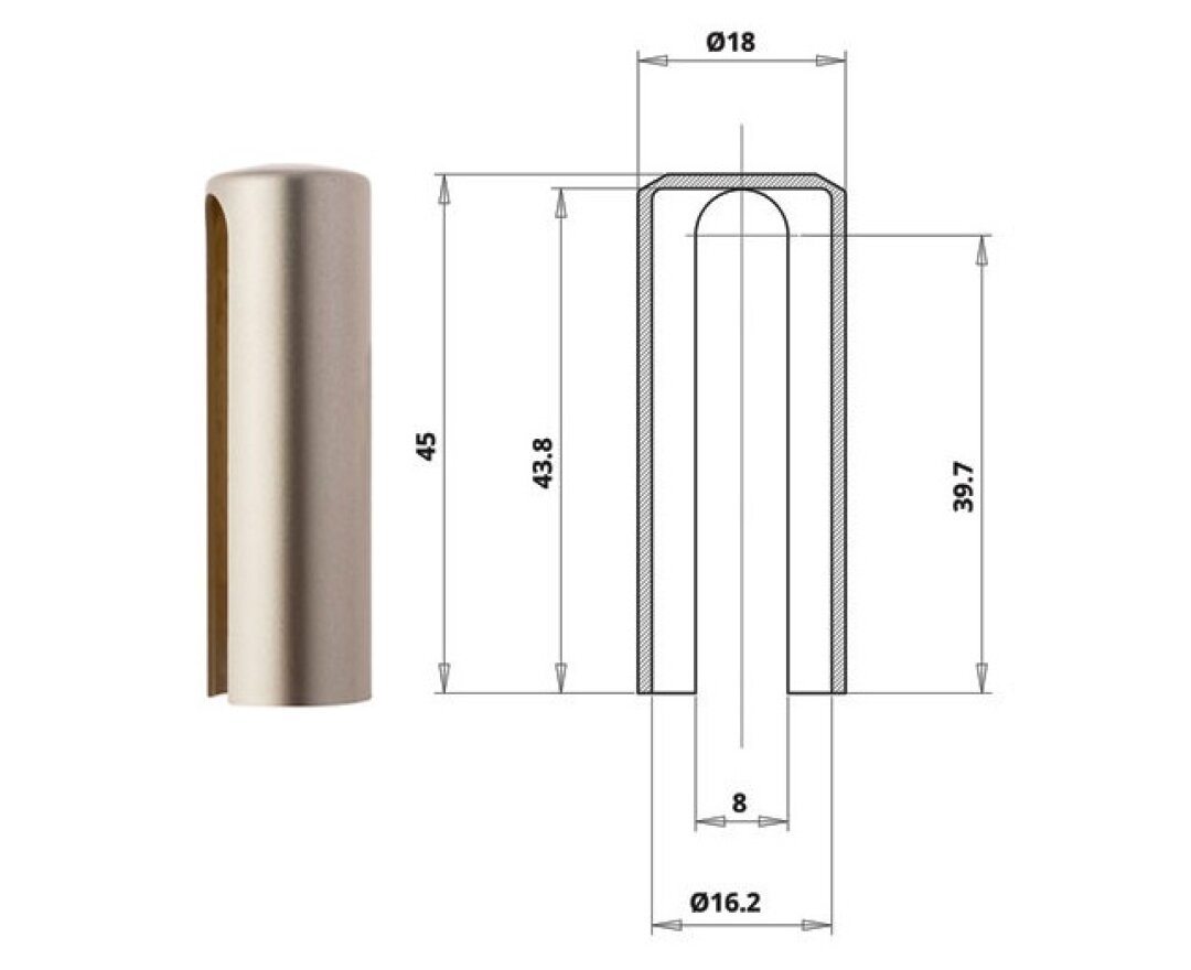 Osłonka zawiasu @ 16 mm- fot-