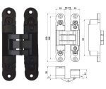 Zawias do drzwi INVISACTA 230 3D bez nakładek OTLAV Czarny matowy
