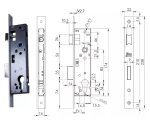 ZAMEK 85WB, E=25mm, 238x22x3mm ISEO Stal nierdzewna
