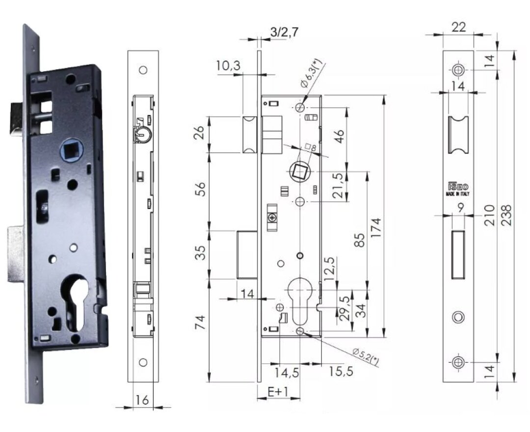 ZAMEK 85WB, E=35mm, 238x22x3mm- fot-