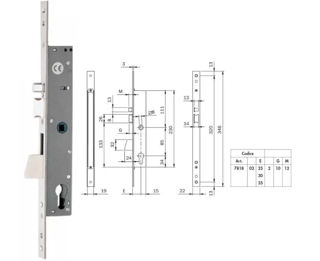ZAMEK ELECTA 85WB E=30mm- fot-