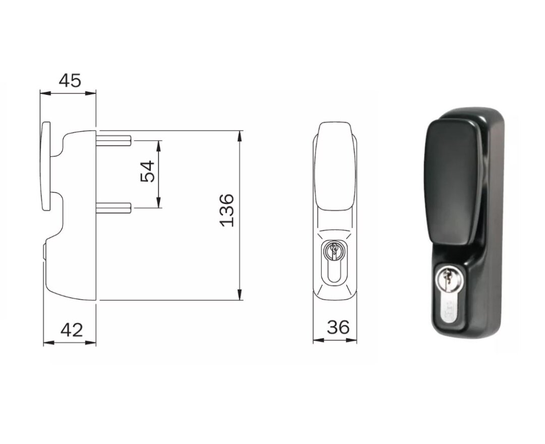 UCHWYT OBROTOWY TRIM Z WKŁADKĄ BĘBENKOWĄ, PPOŻ.- fot-