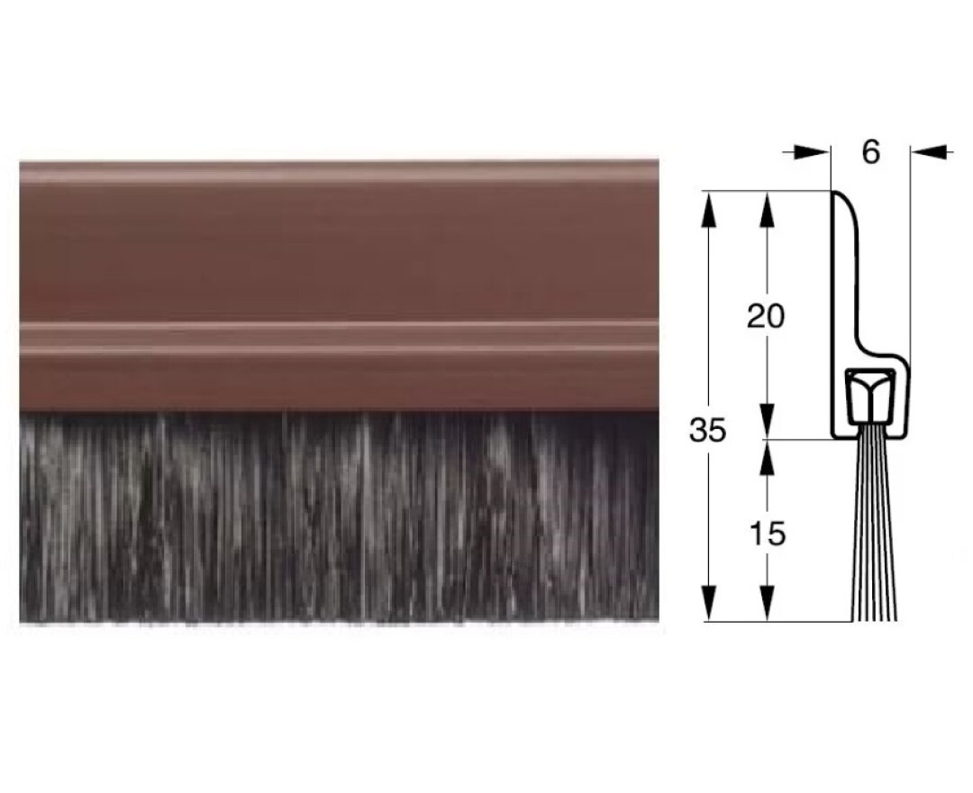 USZCZELKA SZCZOTKOWA STRIBO PLAST 925mm- fot-