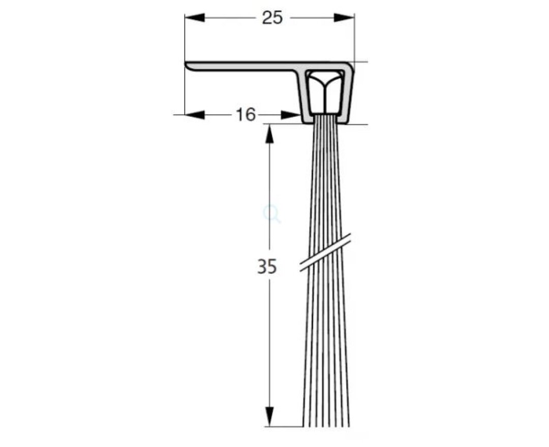 USZCZELKA SZCZOTKOWA F5-35 ALUMINIUM 3m- fot-
