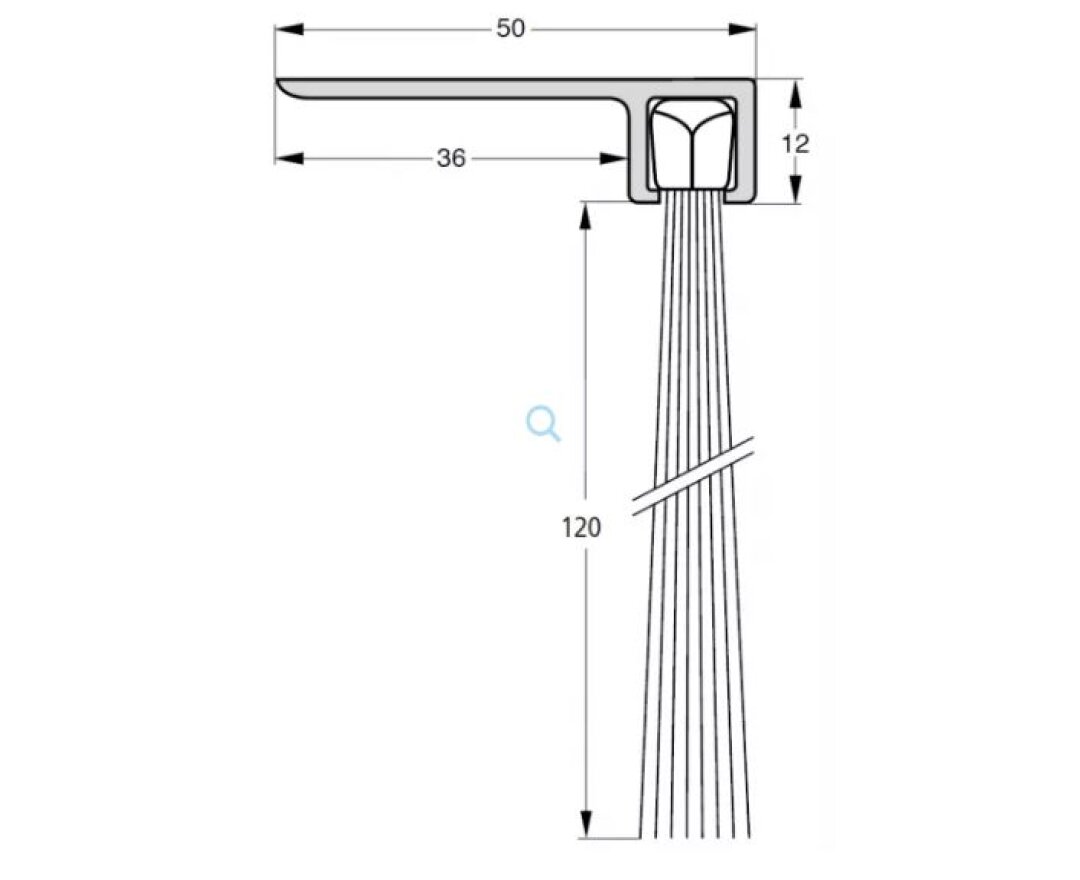USZCZELKA SZCZOTKOWA F8-120 ALUMINIUM 3m- fot-