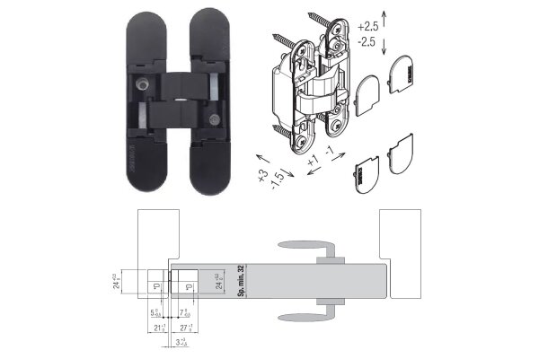 ZAWIAS WPUSZCZANY K1019 Koblenz Czarny