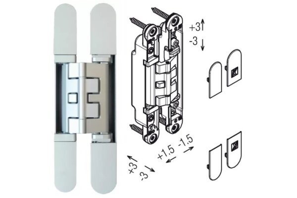 ZAWIAS WPUSZCZANY KUBICA K2460 Koblenz Chrom matowy