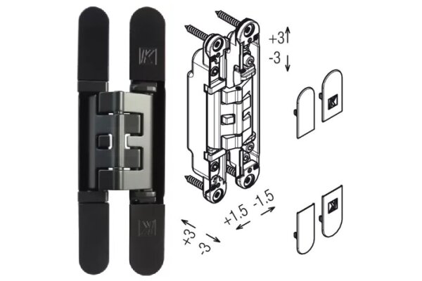 ZAWIAS WPUSZCZANY KUBICA K2460 Koblenz Czarny