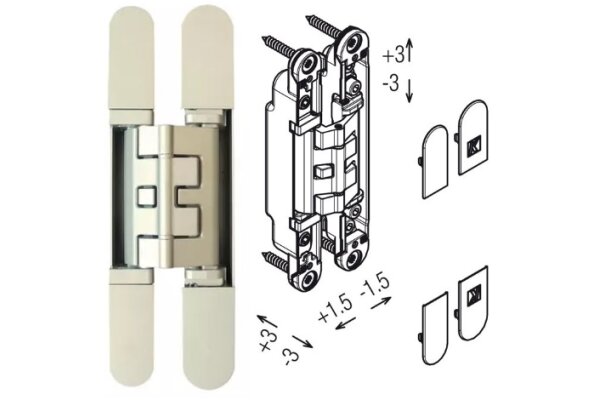 ZAWIAS WPUSZCZANY KUBICA K2460 20szt. Koblenz Nikiel matowy
