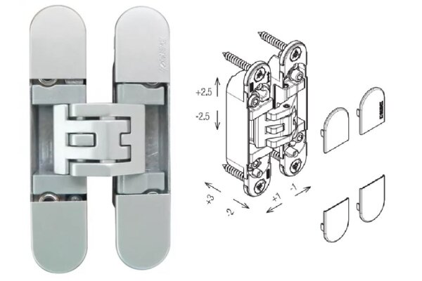 ZAWIAS WPUSZCZANY KUBI CENTER Koblenz Chrom matowy