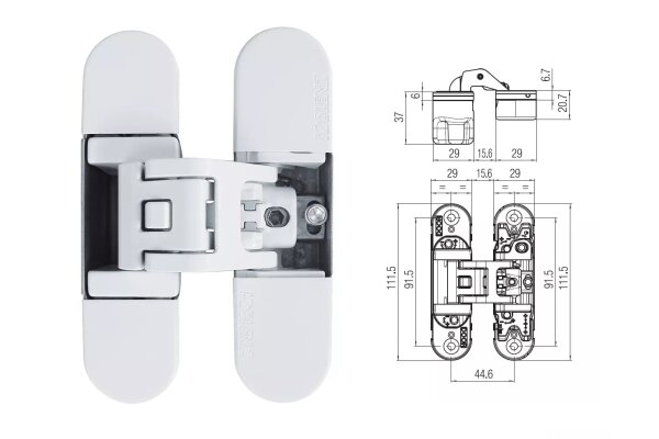 ZAWIAS WPUSZCZANY KUBICA K6700 HD Koblenz Biały