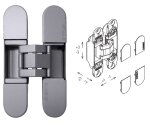ZAWIAS WPUSZCZANY KUBI K7000 Koblenz Chrom matowy