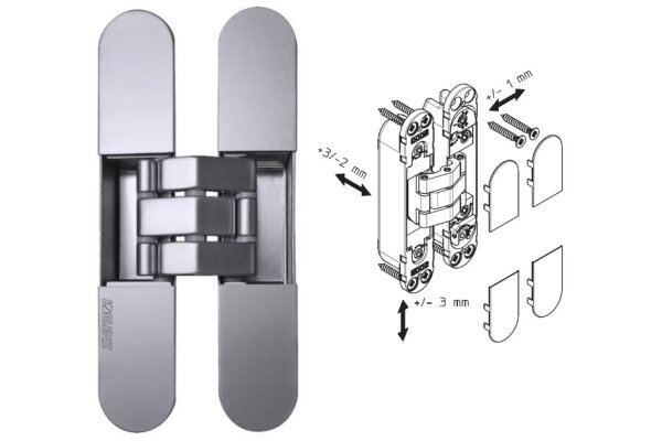 ZAWIAS WPUSZCZANY KUBI K7080 Koblenz Chrom matowy