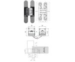 ZAWIAS WPUSZCZANY KARAKTER K8120 [120KG] 20szt. Koblenz Chrom matowy