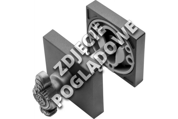 BLOKADA WC KWADRATOWA 019 [POKRĘTŁO VINTAGE] CC Linea Cali Chrom matowy