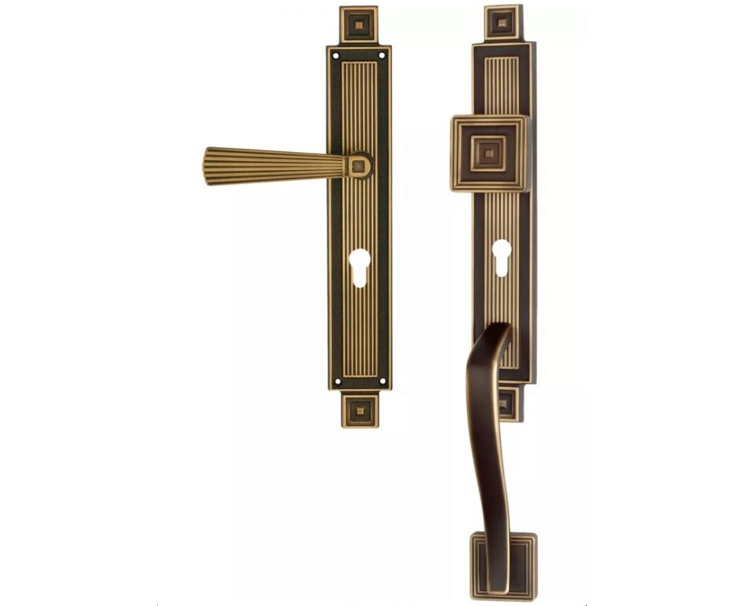 KLAMKO-GAŁKA STAŁA Z UCHWYTEM DRZWIOWYM OPERA 92WB SX BM- fot-