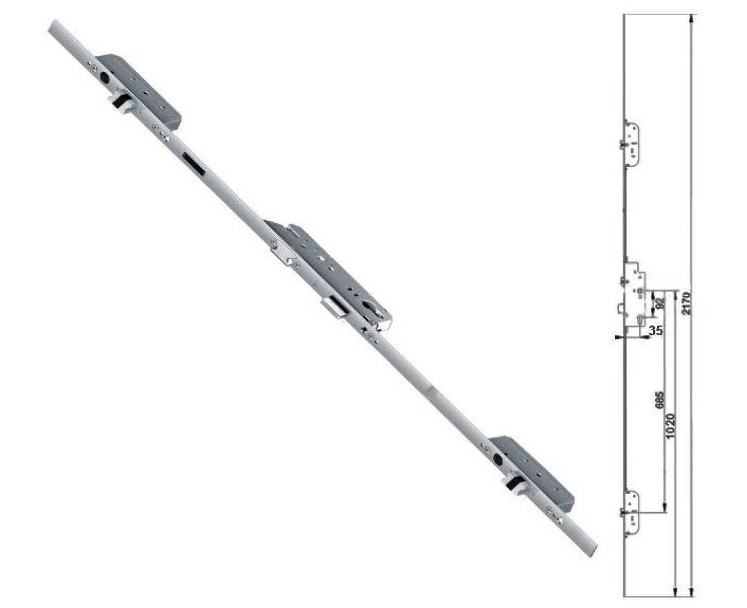 Zasuwnica drzwiowa 833 16/35/92/8 automat – języki- fot-