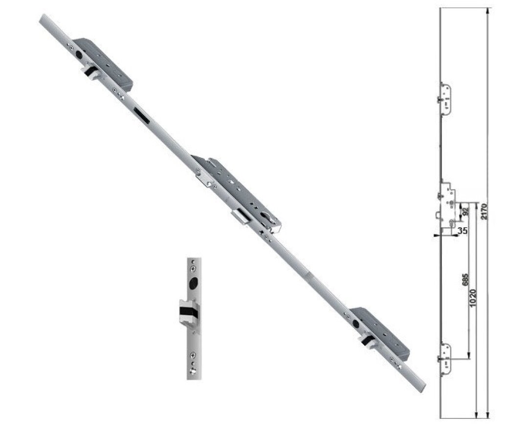 Zasuwnica drzwiowa 833 16/45/92/8 automat – języki- fot-