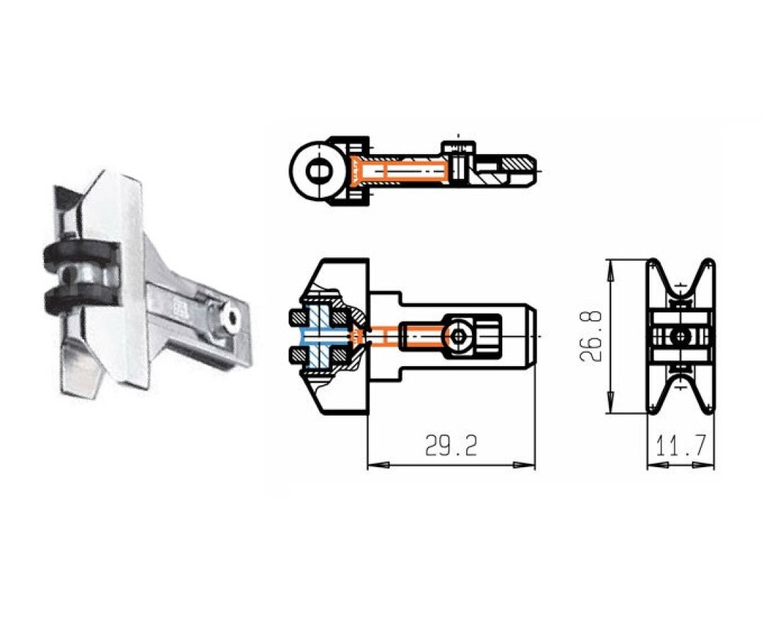 Rolka wymienna dormas 30 mm- fot-