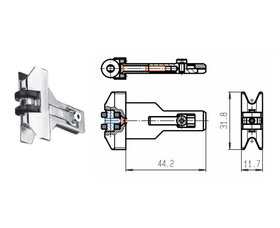 Rolka wymienna dormas 45 mm- fot-