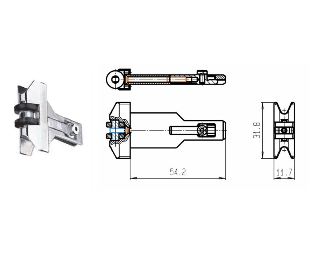 Rolka wymienna dormas 55 mm- fot-