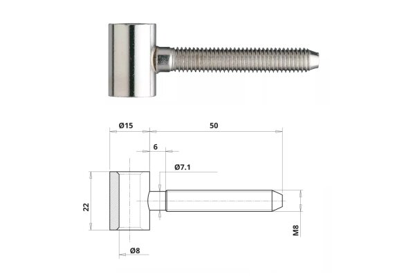 ZEWNĘTRZNA CZĘŚĆ ZAWIASU OT 335 150 30 szt. OTLAV Nikiel