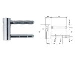 GÓRNA CZĘŚĆ ZAWIASU EXACTA 3-D OT 495 200 9,5x55mm (2T) 6 szt. OTLAV Galwanizowany