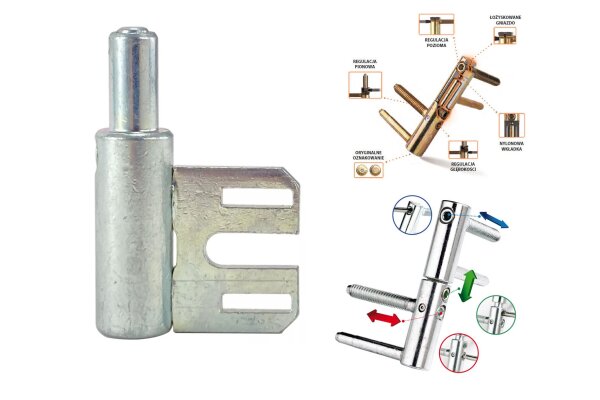 DOLNA CZĘŚĆ ZAWIASU EXACTA 3-D OT 495 160 Z PŁYTKĄ DO STALI 3 szt. OTLAV Galwanizowany