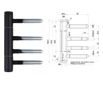 ZAWIAS OT 335 150 LAKIEROWANY 2 szt. OTLAV Czarny