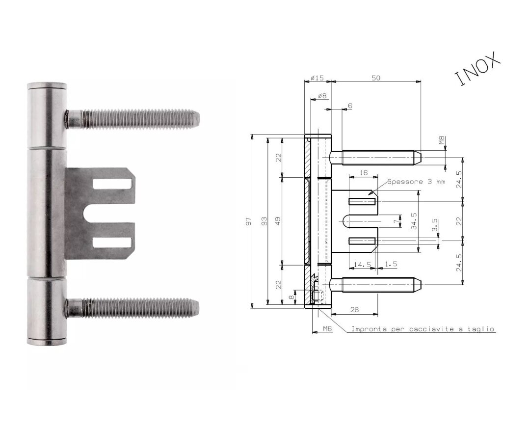 ZAWIAS OT 335 150 Z PŁYTKĄ- fot-