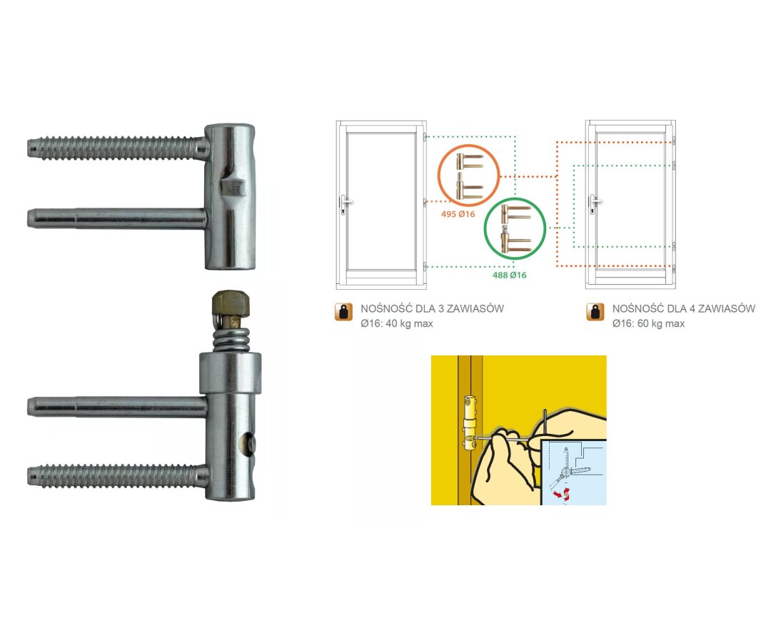 ZAWIAS SAMOZAMYKAJĄCY OT 488 160 (2T) PRAWY- fot-