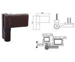 Zawias do drzwi PVC KTN 22-27 6R Dr.Hahn Brązowy