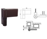 Zawias do drzwi PVC KTV 18-23 6R Dr.Hahn Brązowy