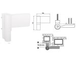 Zawias do drzwi PVC KTV 18-23 6R Dr.Hahn Biały