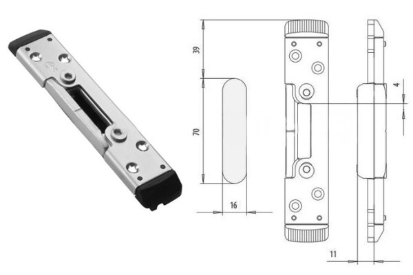 Zaczep haka i zamka dodatkowego zasuwnicy - KBE AD Fuhr