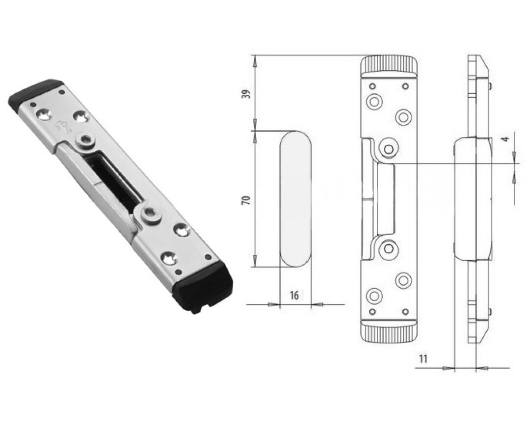 Zaczep haka i zamka dodatkowego zasuwnicy - REHAU S730- fot-