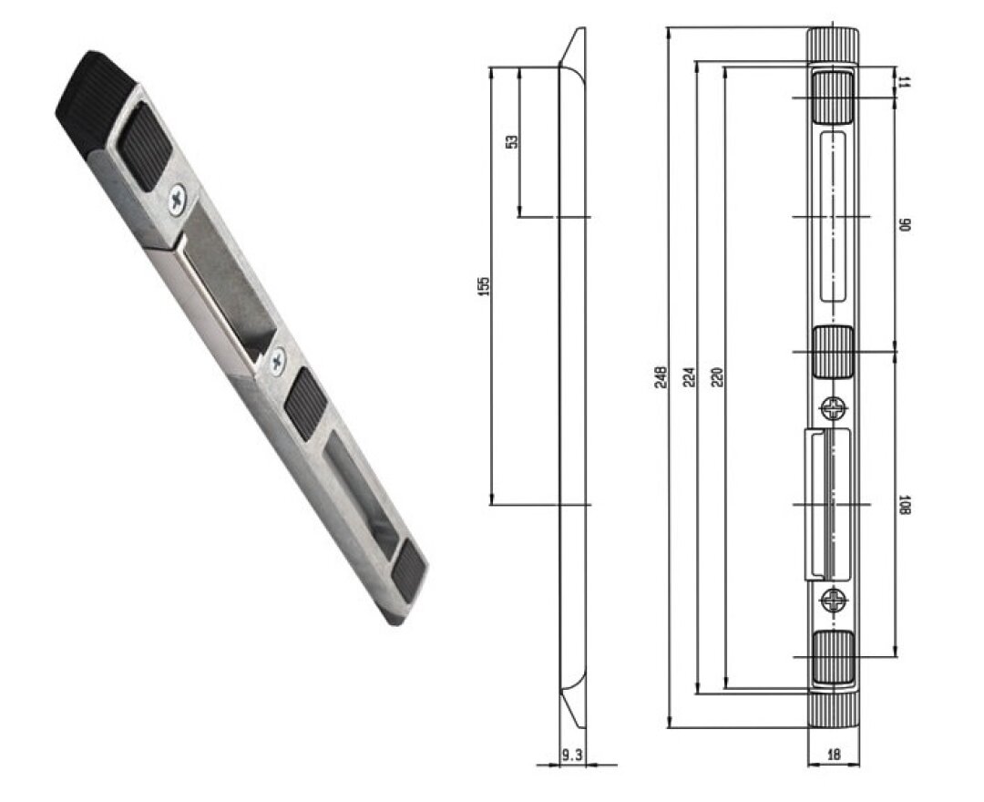 Zaczep zamka głównego RFH47990RX- prawy 11/18- fot-