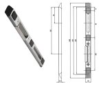 Zaczep zamka głównego RFH47990RX- prawy 11/18 Fuhr Ocynk srebrny