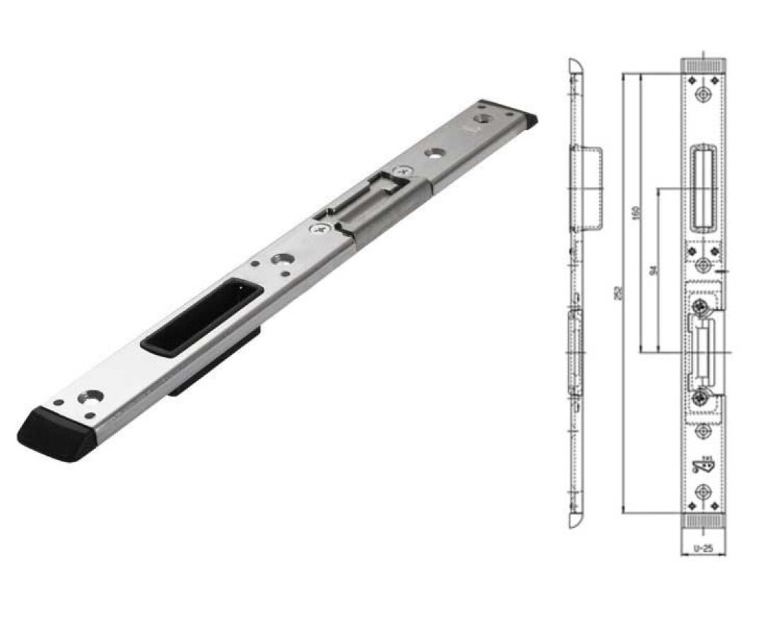Zaczep zamka głównego RFH57729LX- lewy 11/U25x6,5- fot-