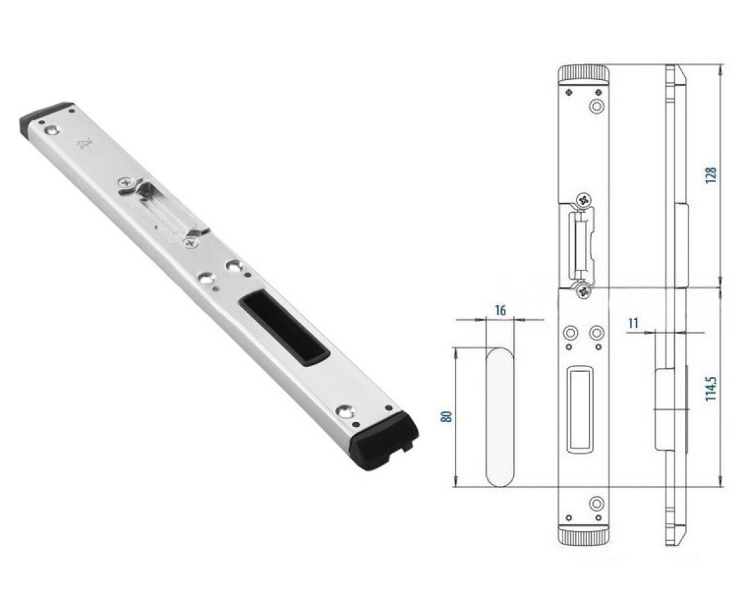 Zaczep zamka głównego lewy - ALUPLAST 2000- fot-
