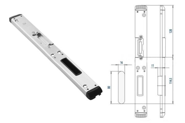 Zaczep zamka głównego lewy - ALUPLAST 2000 Fuhr
