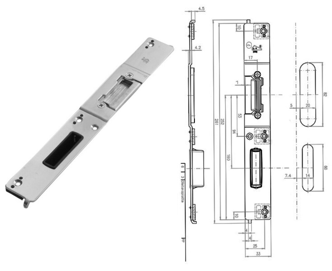 Zaczep zamka głównego lewy – VEKA- fot-