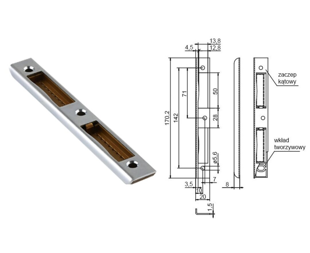 Zaczep zamka głównego LOB RK73- fot-