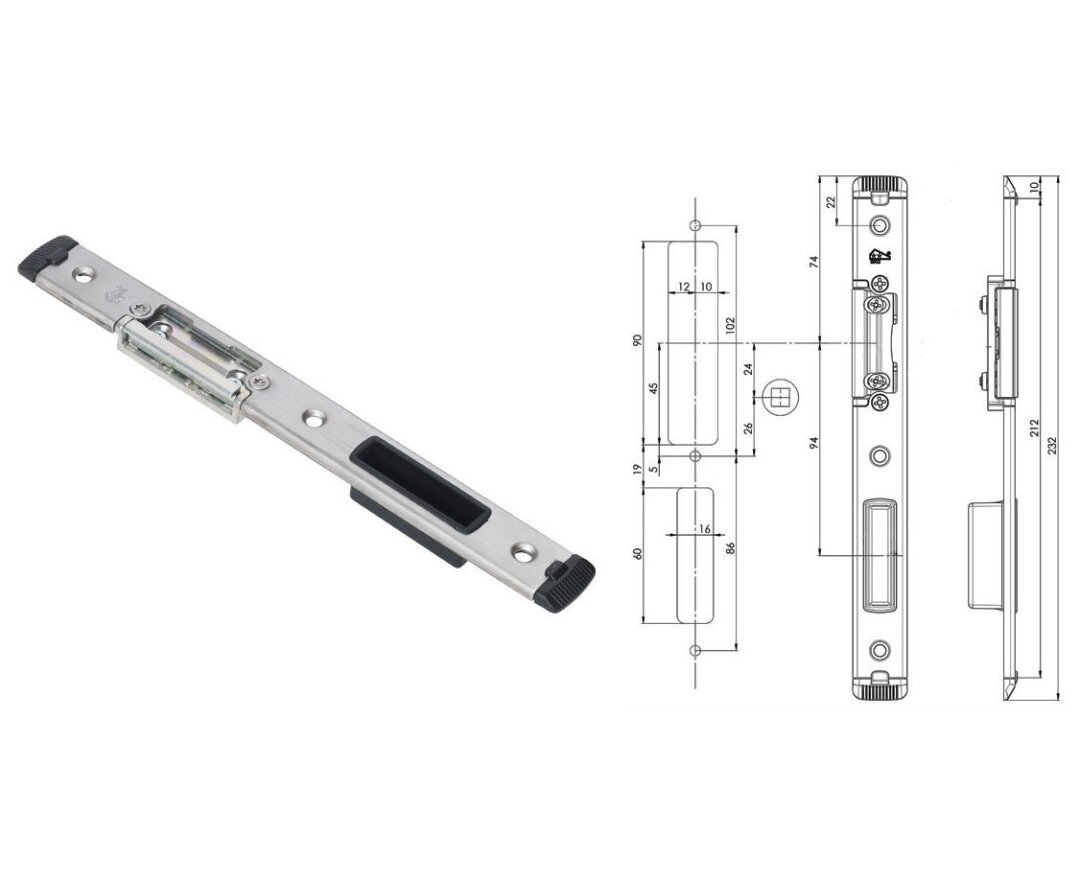 Zaczep zamka głównego prawy U24x5 mm- fot-