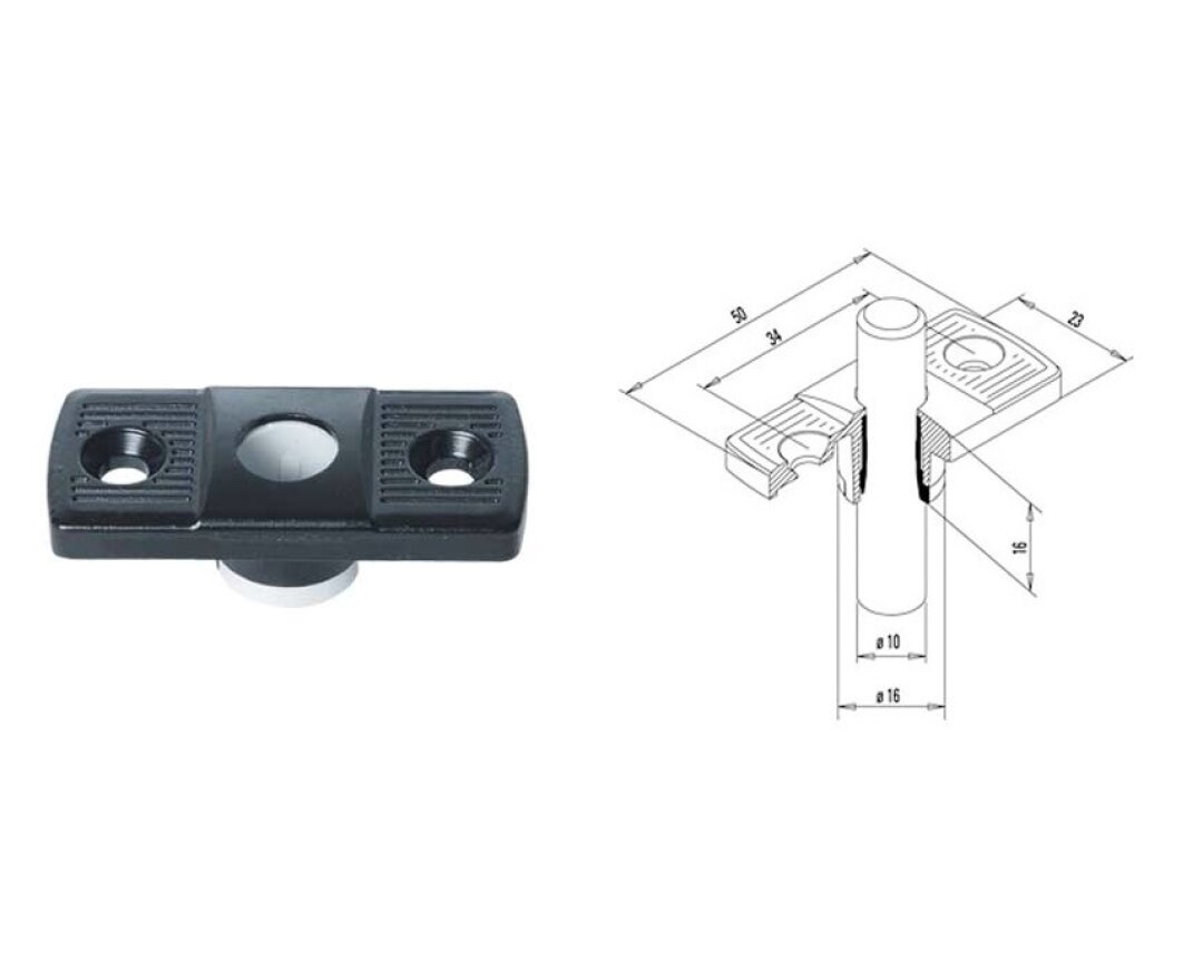Zaczep pręta stalowego 10 mm- fot-